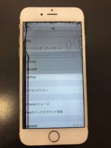 iphone6s　画面割れ　液晶漏れ