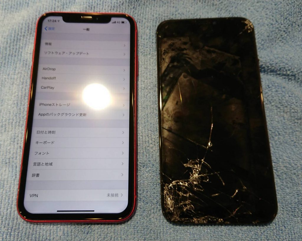 iPhone XRの画面交換修理