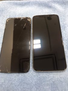 iPhoneX　画面交換　ガラスコーティング
