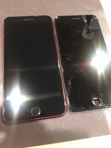 iPhone8Plus　画面割れ　修理